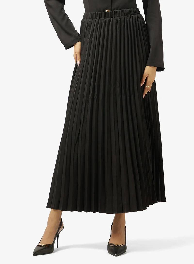 Khizana  Button Down Top & Pleated Skirt Set for Women | Best Price UAE