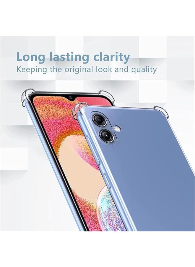 Captaintech Samsung Galaxy A06 Clear Transparent Case Soft Flexible Silicone Back Cover Anti Drop Shockproof Case with Reinforced edge Bumper Corner for Samsung Galaxy A06 (Clear)  - Image 2