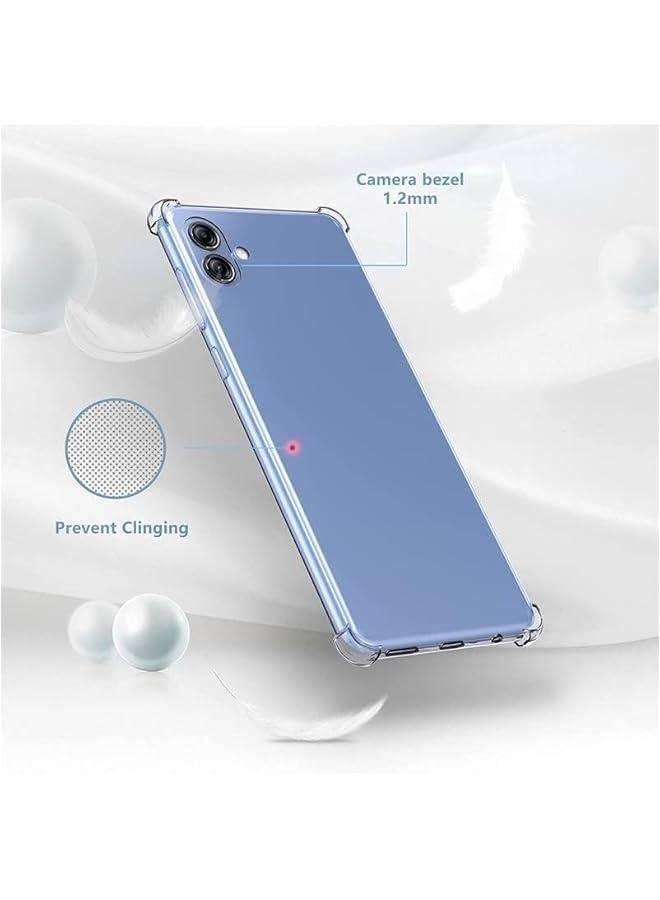 Captaintech Samsung Galaxy A06 Clear Transparent Case Soft Flexible Silicone Back Cover Anti Drop Shockproof Case with Reinforced edge Bumper Corner for Samsung Galaxy A06 (Clear)  - Image 3