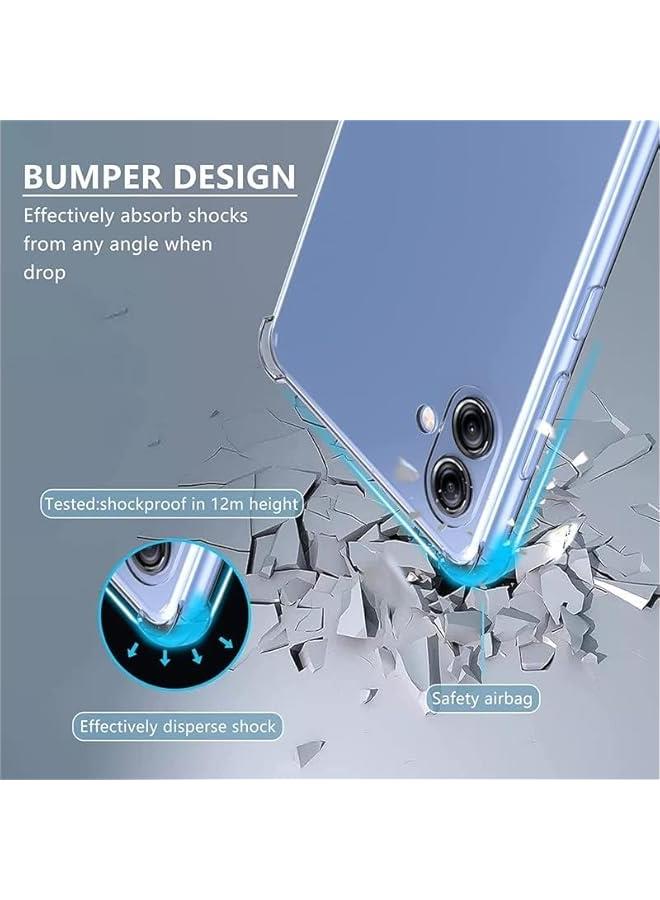 Captaintech Samsung Galaxy A06 Clear Transparent Case Soft Flexible Silicone Back Cover Anti Drop Shockproof Case with Reinforced edge Bumper Corner for Samsung Galaxy A06 (Clear)  - Image 5