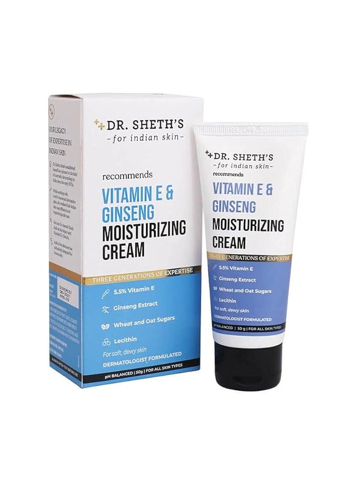 دي آر. شيث'س كريم مرطب للوجه بفيتامين E والجينسنغ من دكتور شيث 50 جرام - Image 1