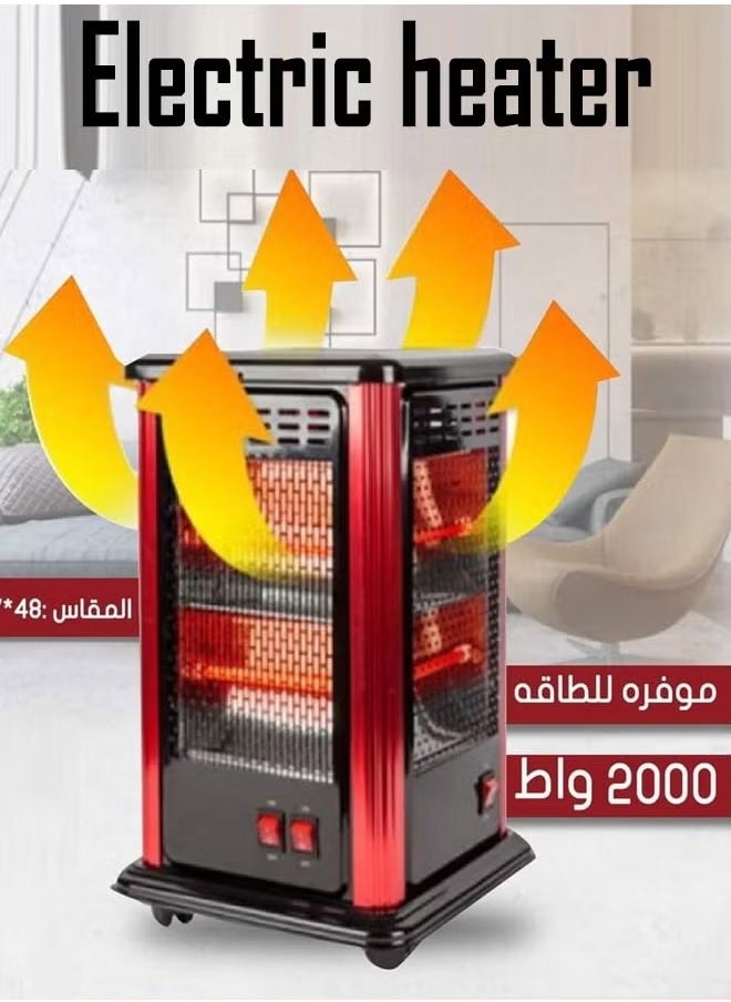 TOSCANA U - Electric quartz heater and space heater, 2000 watts, 5 heating directions and automatic shut-off - Image 1