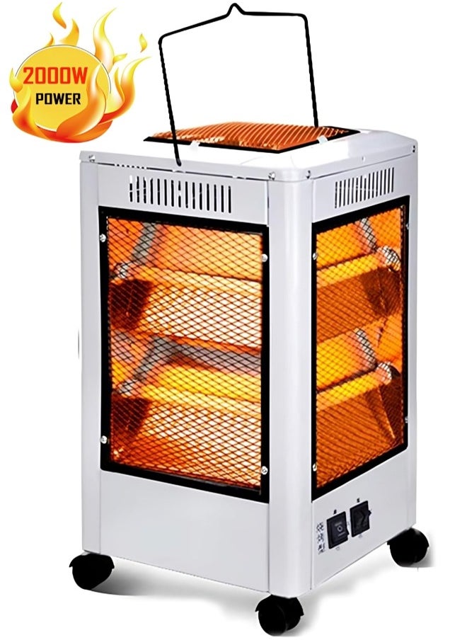 TOSCANA U 2000 watt electric quartz heater and heater, 5-way heating and automatic shut-off 