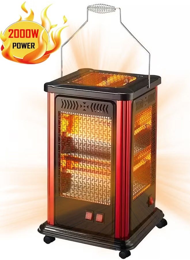 TOSCANA U Electric quartz heater and space heater, 2000 watts, 5 heating directions and automatic shut-off 