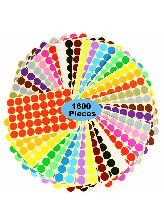 GZDEMYYXGS N/A 1600 Dots 1" Round Color Coding Labels Circle Dot Stickers,20 Colors Neon Color Coded Stickers Color-Coding Labels Label Circle Stickers,Print or Write for Office, Classroom. - Image 1