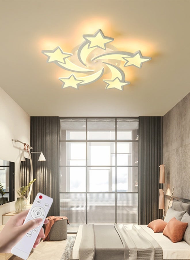 Star ceiling light ceiling light 5-Light 3-Color with remote control home living room bedroom dining room ceiling light - Image 1