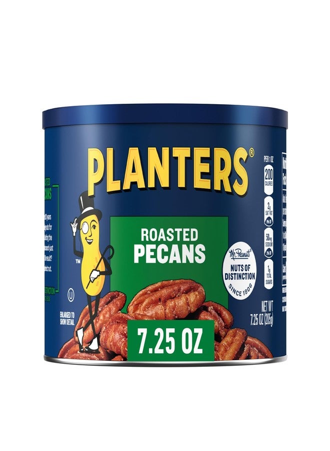 PLANTERS Roasted Pecan Nuts, Baking Nuts, Plant-Based Protein, 7.25 oz Canister - Image 1
