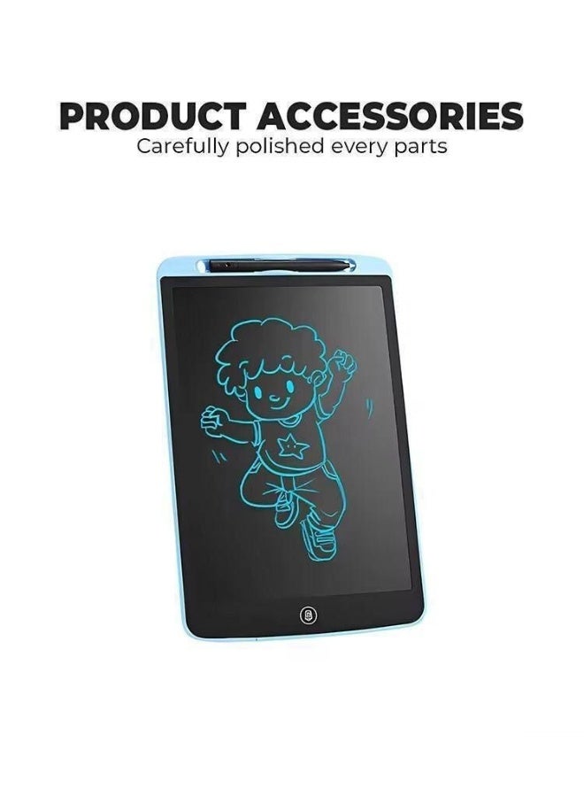 Spark your child's creativity and learning with this premium, eye-protective LCD Writing and Drawing Tablet for kids. Featuring an advanced radiation-free screen that mimics paper and pen writing, this lightweight and durable digital slate comes with a one-touch erase button and drop-resistant housing, providing a perfect mess-free, screen-time alternative for sketching, writing, and early education. - Image 1