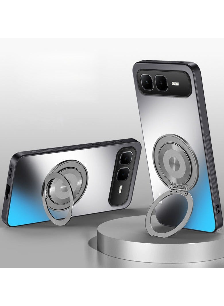 general Phone Case for INFINIX Smart 10Pro with CD Pattern Rotating Stand, Protective Cover for Men