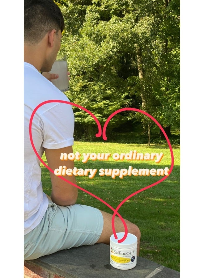 Sufficient-C High Dose Vitamin C Lemon Peach Immune-Ade Drink Mix - 125 Gram Three (3) Pack - Image 2