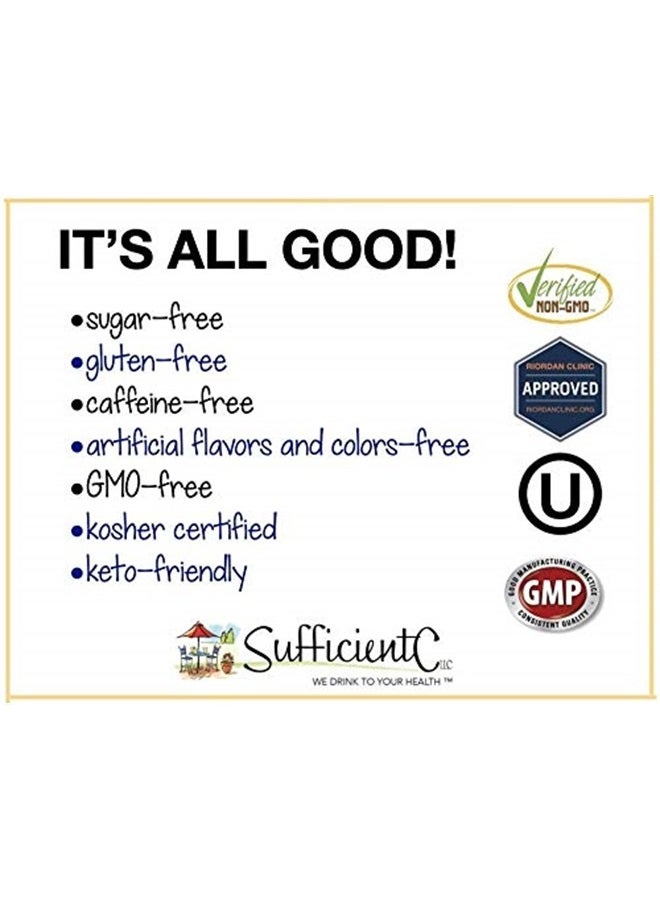 Sufficient-C High Dose Vitamin C Lemon Peach Immune-Ade Drink Mix - 125 Gram Three (3) Pack - Image 3