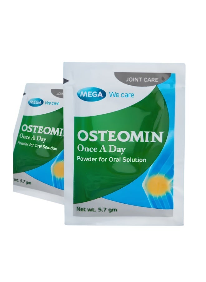 Mega Osteomin Once A Day Oral Solution 30 Sachets | Glucosamine 1500mg & Chondroitin 1200mg | Joint Support, Cartilage Health & Mobility Formula - Image 2