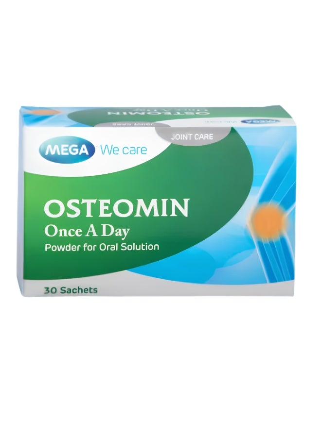 Mega Osteomin Once A Day Oral Solution 30 Sachets | Glucosamine 1500mg & Chondroitin 1200mg | Joint Support, Cartilage Health & Mobility Formula - Image 1