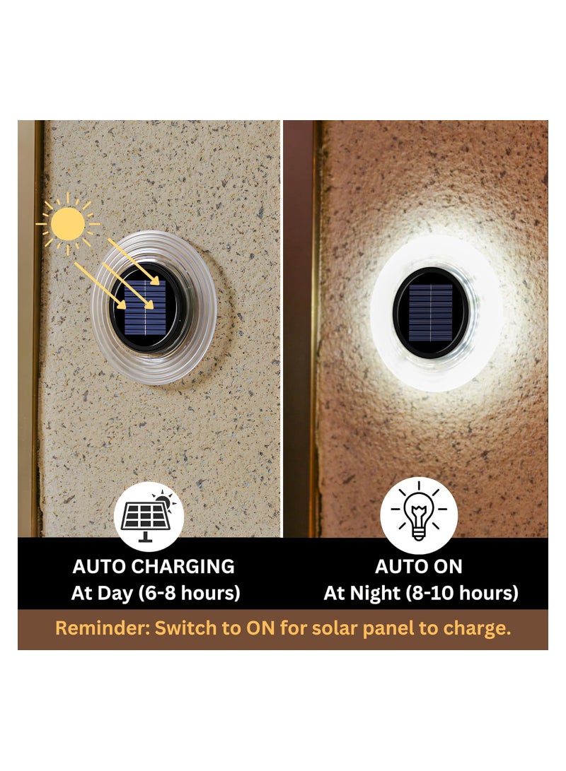 Solar Ground Lights Outdoor Waterproof 28 LED, Bright Solar Powered Landscape Lights, Solar Lights for Outside Pathway, Wall, Deck, Fence (Cold White, 1 Pack) - Image 4