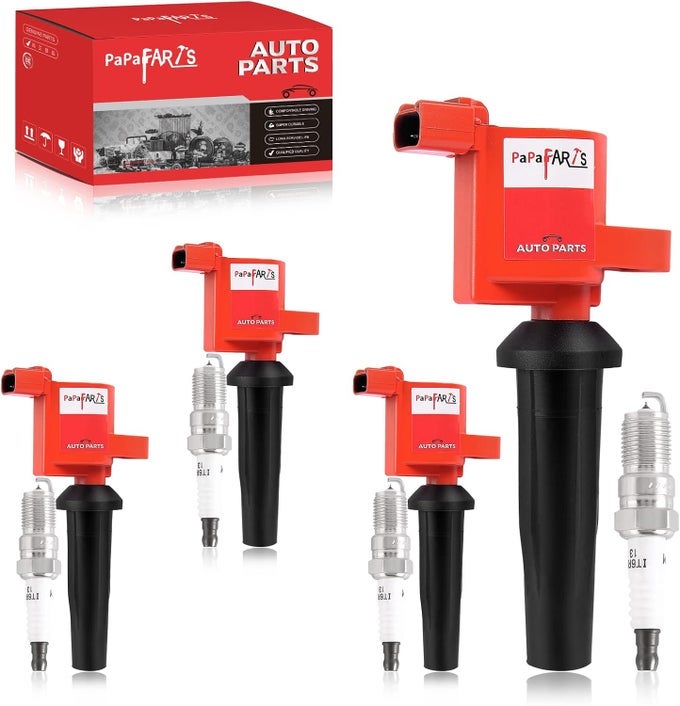 Set Of 4 Ignition Coil Pack Fd505 And Iridium Spark Plug For Ford Vehicles