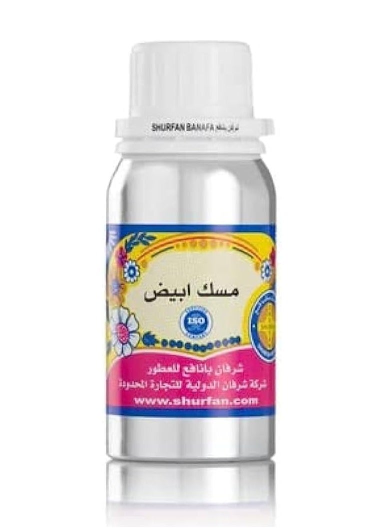 شرفان بانافع مسك أبيض (شفاف اللون -يميل إلى أصفر-) 
