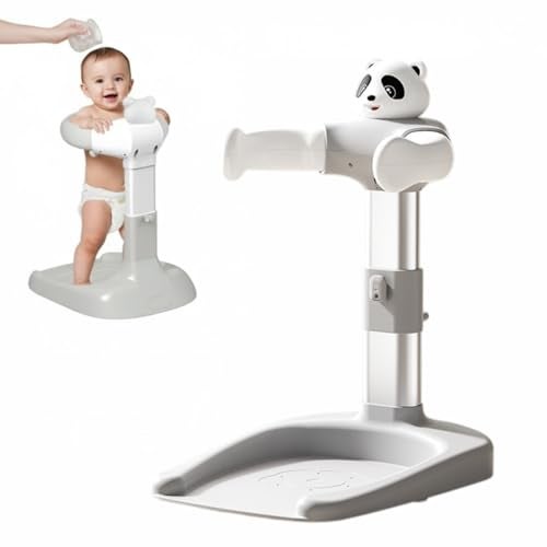Metreno Baby Bath Stand for 0 to 5 Years Free Standing Baby Shower Stand 6 Levels Height Adjustment for Toddlers Safety Handle & Non-Slip Base Portable Bathing Stand Support for Babies - Image 1