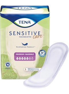 Tena TENA Sensitive Maximum Long Bladder Control Pads, Incontinence, Heavy Absorbency, 14 Count, 6 Packs, 84 Total 