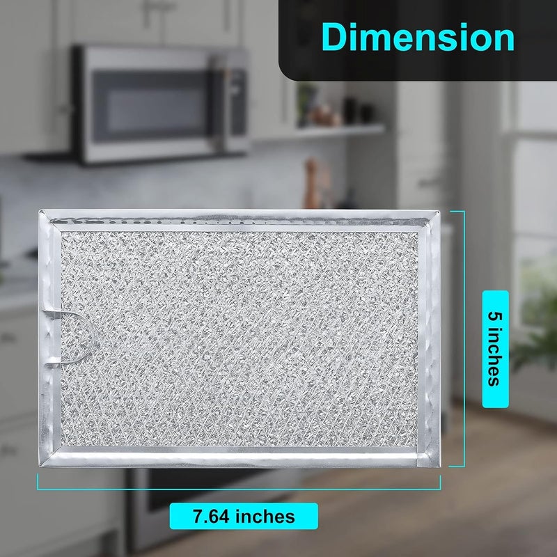 BOTNA Microwave Filter Replacement for GE WB06X10359, Microwave Vent Filter for LG 5230W1A012B, Kenmore, Frigidaire, Microwave Grease Filter 7-5/8" x 5-1/8", 2 Pack - Image 4
