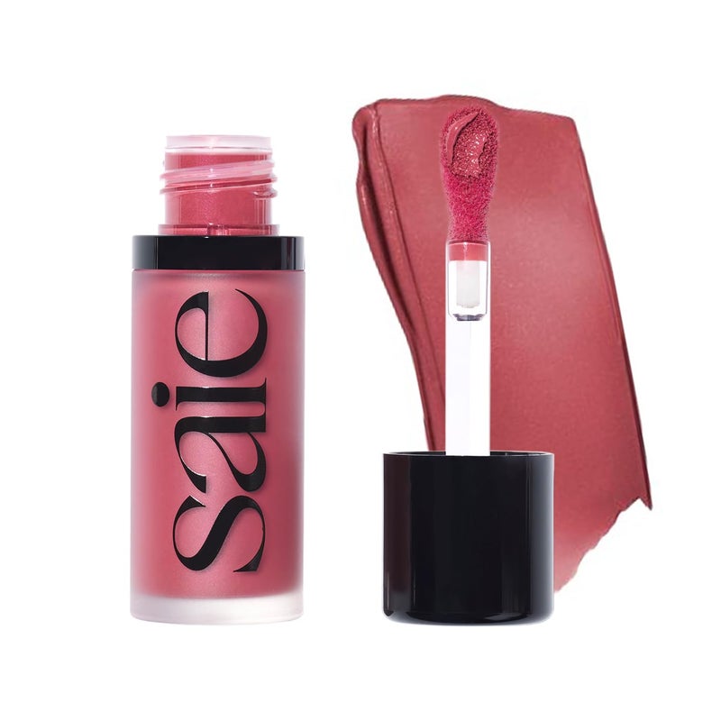 Saie Dew Liquid Blush for Cheeks - Hydrating Cream Blush Stick with a Blendable + Buildable Formula - Skincare Infused Dewy Cheek Tint for a Natural Flush - Glowy Makeup Essential - Dreamy (.40 oz) - Image 1