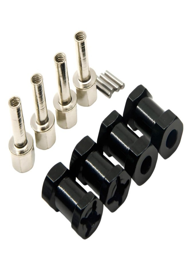 MORFUM RC 12mm Wheel Hex Drive Hubs Combiner Coupler Aluminum 15mm/20mm/25mm/30mm Offset Extension Longer Combiner Drive Adapter for 1/10 Axial SCX10 Wraith RC Car Upgrade Parts (Black - 20mm) - Image 2