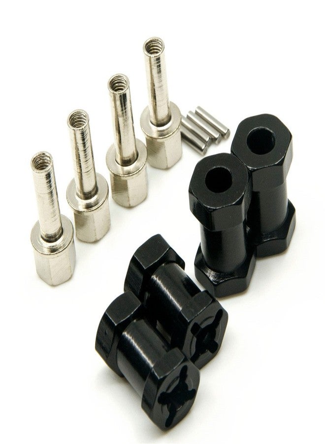 MORFUM RC 12mm Wheel Hex Drive Hubs Combiner Coupler Aluminum 15mm/20mm/25mm/30mm Offset Extension Longer Combiner Drive Adapter for 1/10 Axial SCX10 Wraith RC Car Upgrade Parts (Black - 20mm) - Image 4