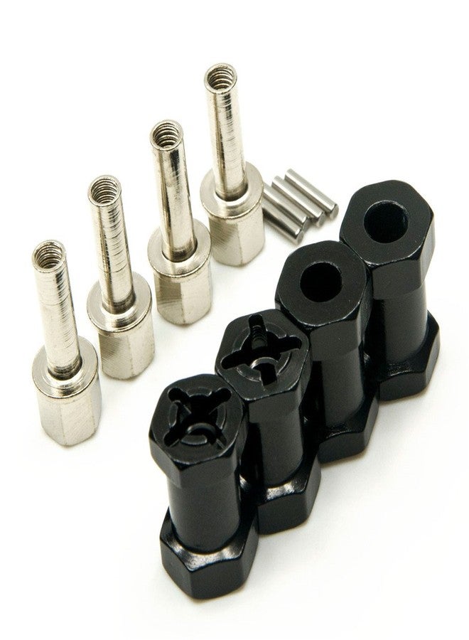 MORFUM RC 12mm Wheel Hex Drive Hubs Combiner Coupler Aluminum 15mm/20mm/25mm/30mm Offset Extension Longer Combiner Drive Adapter for 1/10 Axial SCX10 Wraith RC Car Upgrade Parts (Black - 20mm) - Image 3