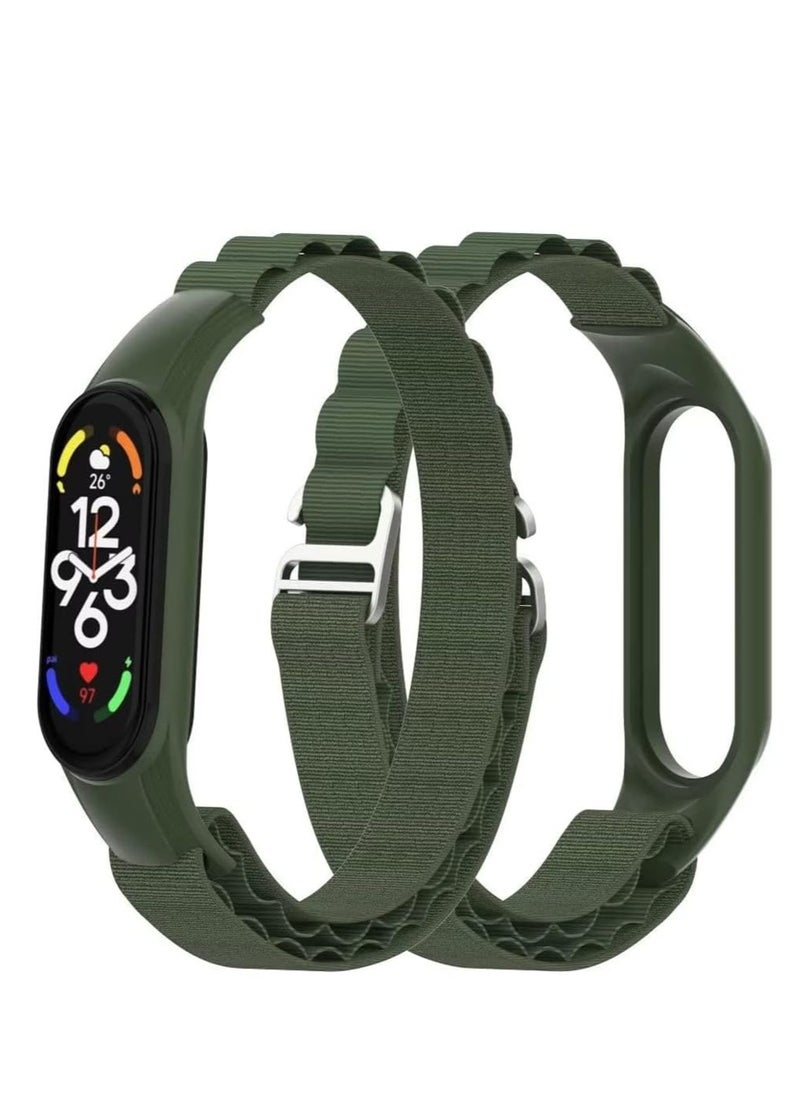 Generic - Alpine Loop Band for Xiaomi Mi Band 7/Mi Band 6/Mi Band 5/Mi Band 4/Mi Band 3,Women Men Nylon Sport Solo Loop Rugged Wristband with G‑Hook - Image 1