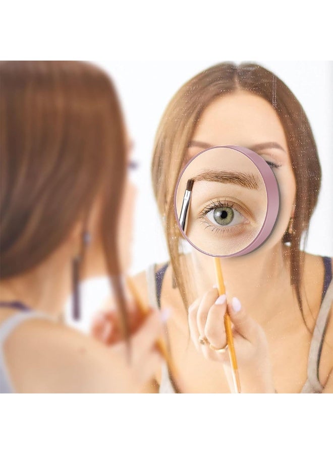 JZS Magnifying Mirror, 2 Pack Small Magnifying Mirror with Suction Cup and Tweezers, Travel Magnifying Mirror, Compact Mirror Set for Plucking Eyebrows(10x+20x) - Image 5