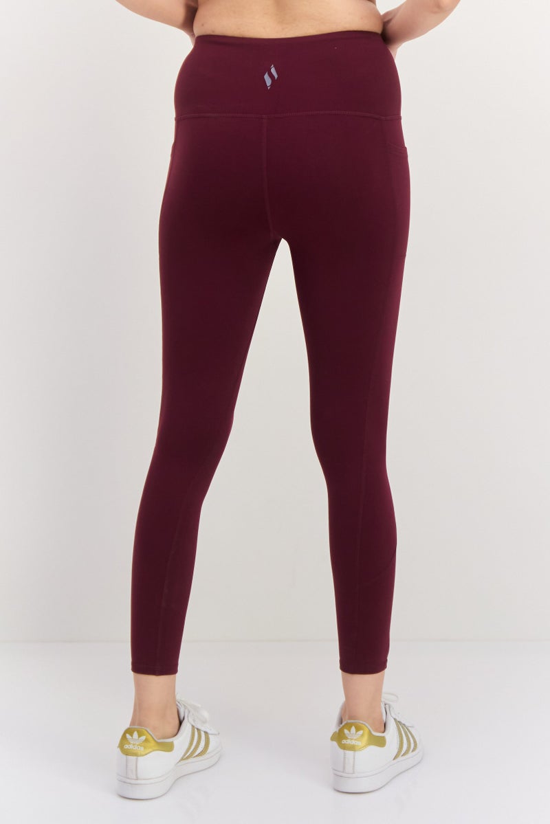 SKECHERS Women Sportswear Fit Solid Training Leggings, Dark Purple - Image 3