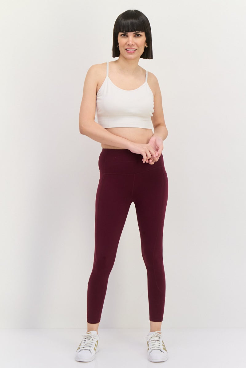 SKECHERS Women Sportswear Fit Solid Training Leggings, Dark Purple - Image 4