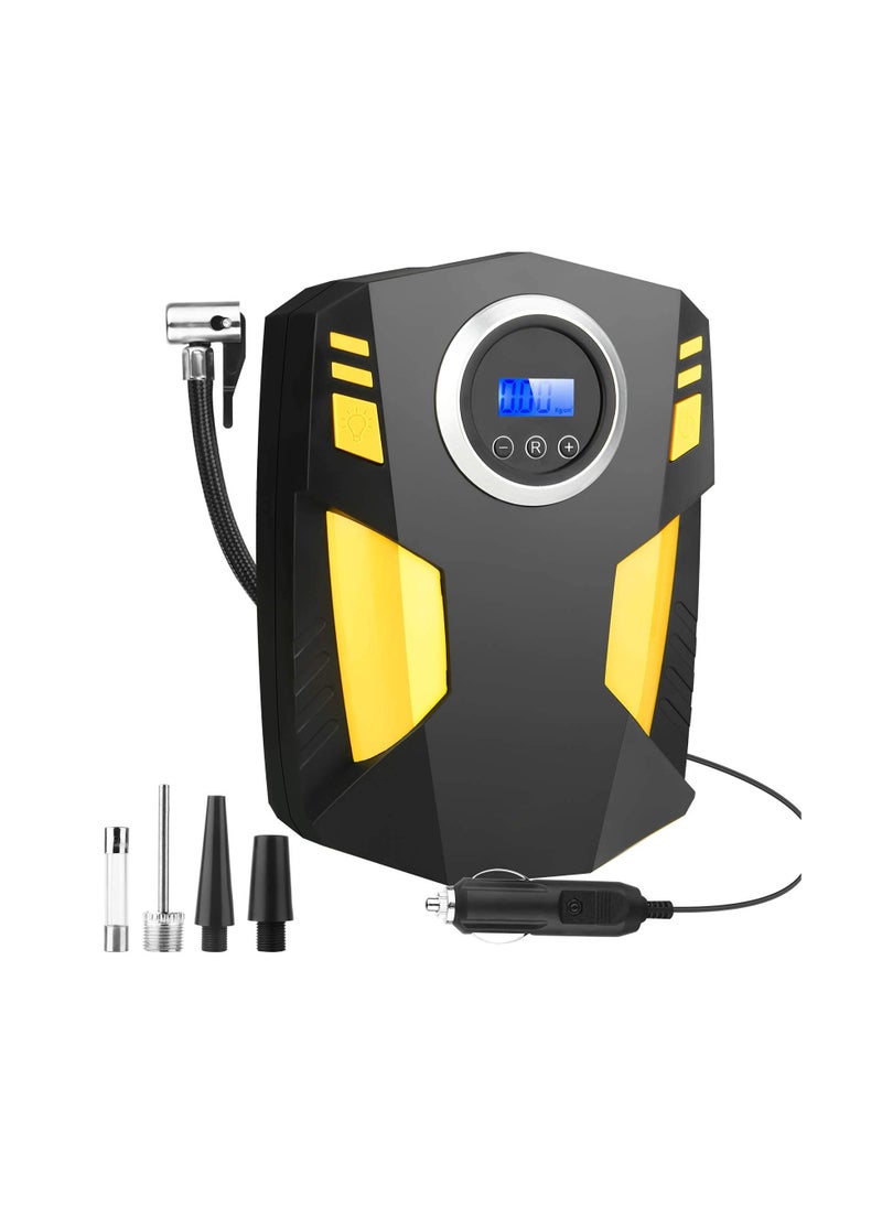 ARNOTEC - Digital Car Tyre Inflator Air Compressor with Auto Stop and LED Light 12V Fast Portable Air Pump for Car - Image 1
