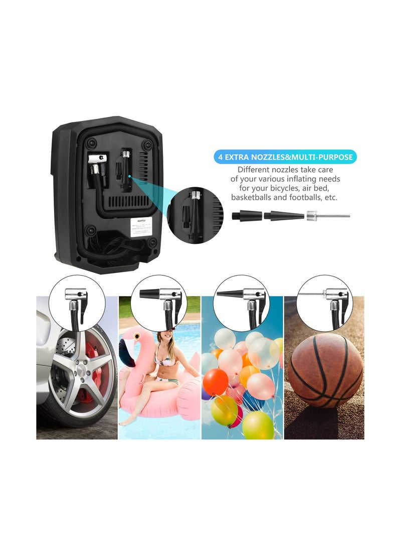 ARNOTEC - Digital Car Tyre Inflator Air Compressor with Auto Stop and LED Light 12V Fast Portable Air Pump for Car - Image 1