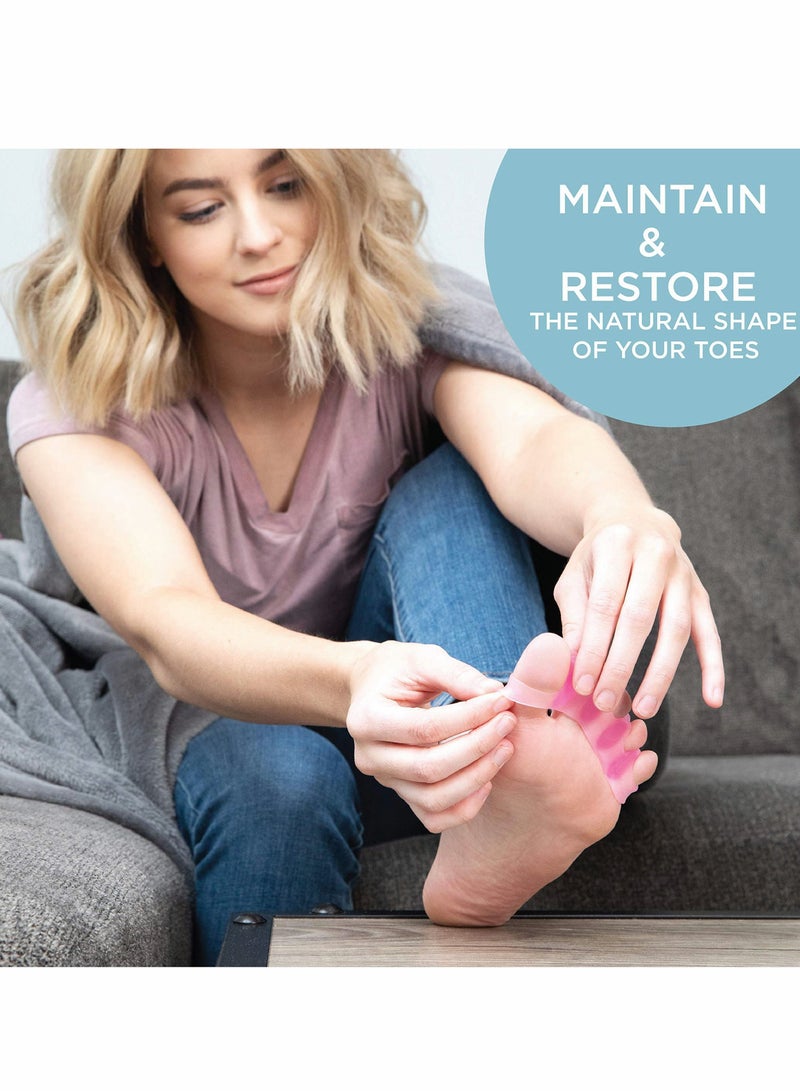 Excefore 4 Pair Toe Separators for Overlapping Toes and Restore Crooked Toes to Their Original Shape - Image 2
