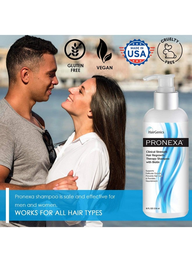 برونيكسا شامبو هيرجينكس برونكسا كلينيكال سترينث لعلاج تساقط الشعر ونمو الشعر وإعادة نموه مع البيوتين والكولاجين وحاصرات ديهدروتستوستيرون للشعر الخفيف، 8 أونصة سائلة. - Image 2