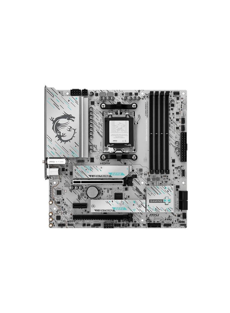 MSI B850M Gaming Plus WiFi AM5 Micro-ATX Motherboard, AMD B850, 4× DDR5 8200+ (256GB Max) EXPO, PCIe 5.0 x16, Dual M.2 NVMe, Wi-Fi 7, 5G LAN, USB Type-C/A, HDMI 2.1, DisplayPort, 7.1 Audio, Gaming-Ready | 911-7E66-001 - Image 2