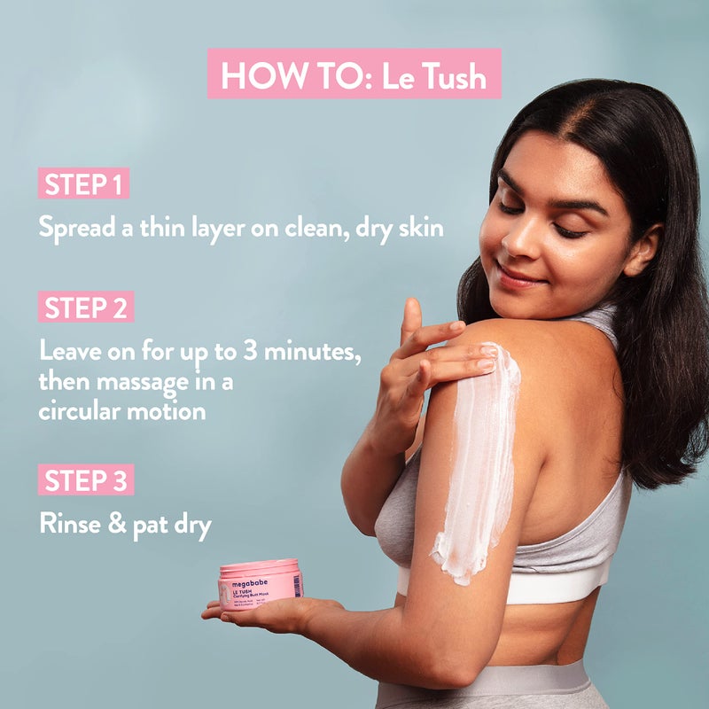 Megababe Butt & Body Acne Mask - Le Tush | Clarifying, Exfoliating & Hydrating | 6.7 fl oz - Image 4