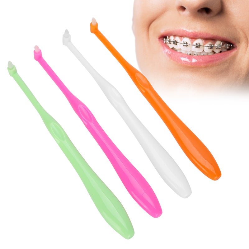 4pcs Orthodontic Dental Toothbrush Soft Small Head Floss Interdental Cleaners Toothbrush - Image 4