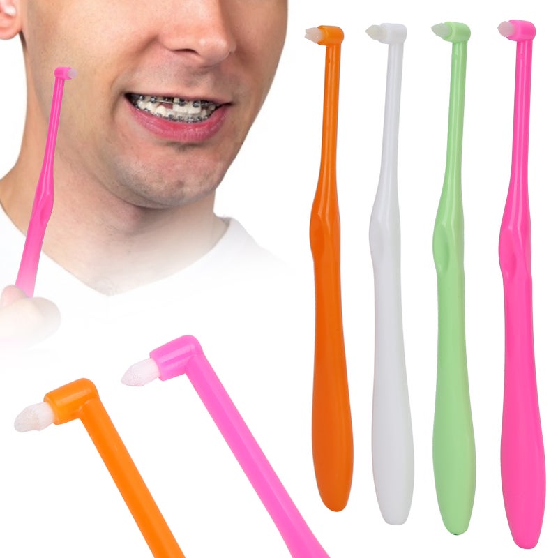 4pcs Orthodontic Dental Toothbrush Soft Small Head Floss Interdental Cleaners Toothbrush - Image 1
