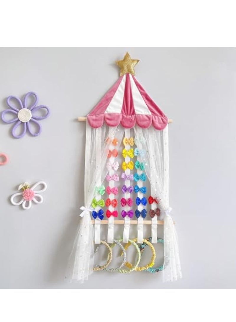 KASTWAVE Headband Holder Bows Organizer, for Girls, Baby Headbands Hair Accessories Organizer Storage, Princess Style, Baby Girls Hair Clips Storage Display, Hair Accessories Organizer, Bow Hanger Storage  - Image 1