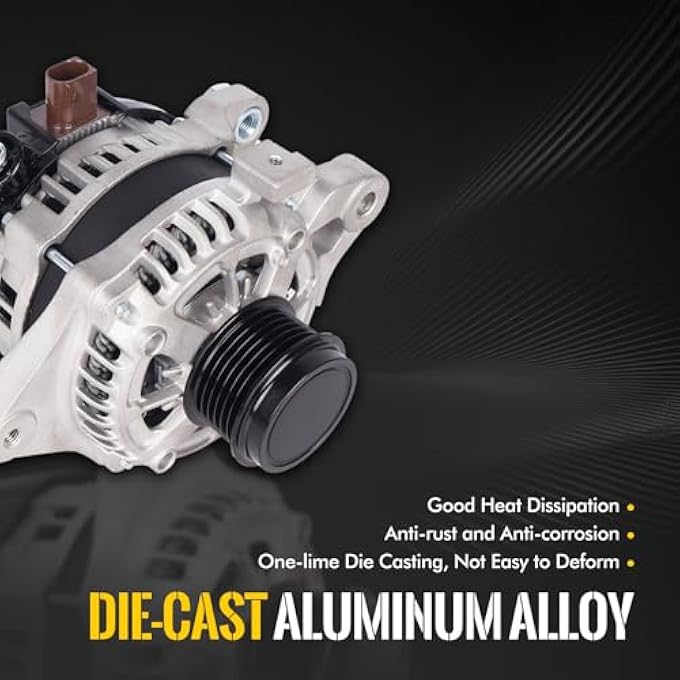 KUSATEC 27060-0T240 New Alternator Fit for Toyota Corolla 2014 2015 2016 2017 2018 2019 L4 1.8L; 12V 120A Replacement OE# 11776 104211-3300 - Image 2