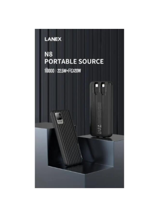 لانيكس باور بانك Lanex 10000 مللي أمبير n8 - Image 1