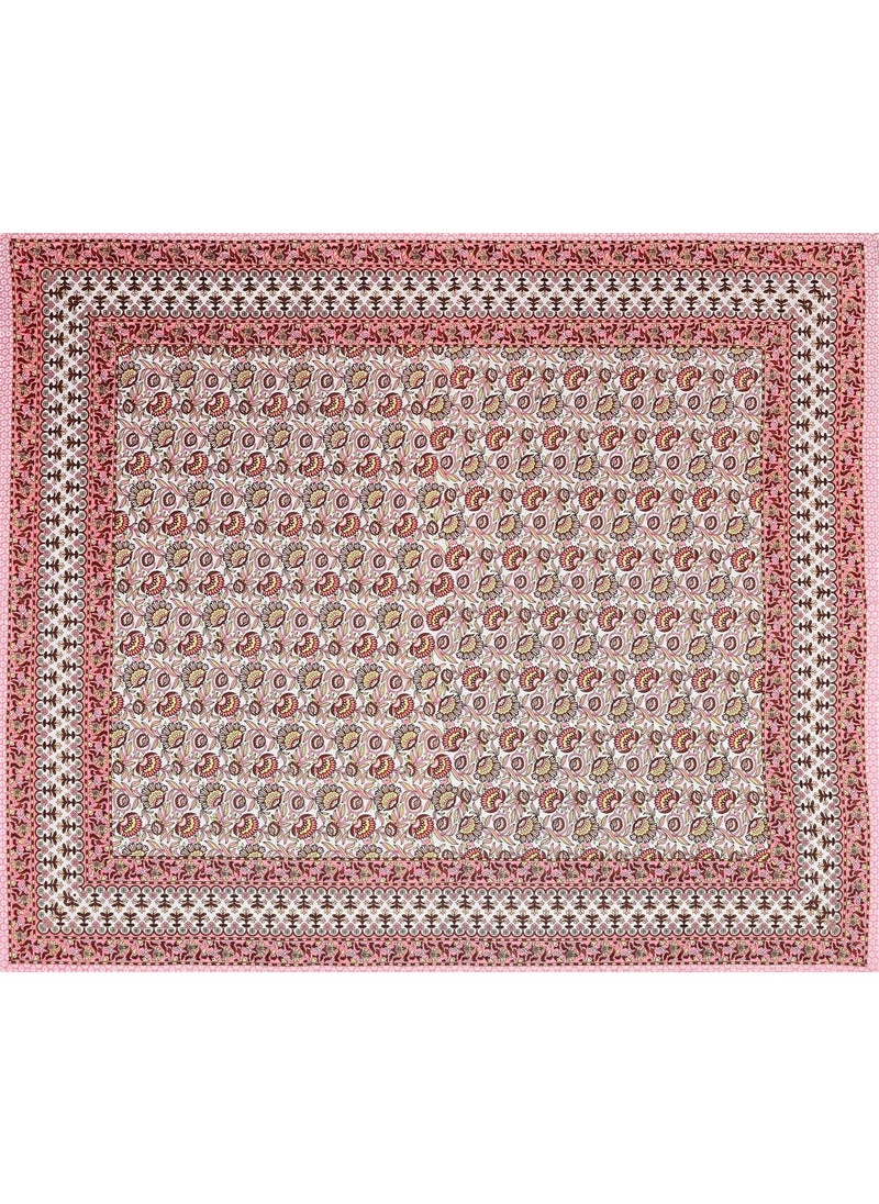 Lali prints Lali prints Cotton Trendy Print Jaipuri Double Bedsheet with 2 Pillow Covers  - Image 4