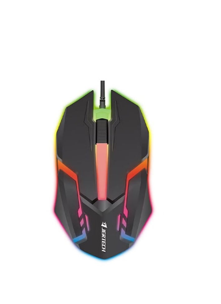 JERTECH Professional Warwick M200 LED Wired Gaming Mouse, Black  - Image 1