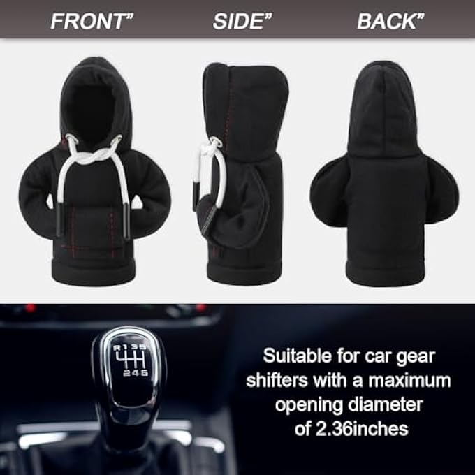 ريحني غطاء ناقل الحركة بغطاء ناقل حركة للسيارة بغطاء ناقل حركة عالمي مطور، غطاء ناقل حركة مضحك بطول 59 بوصة، واقي عصا ناقل حركة السيارة أسود - Image 4