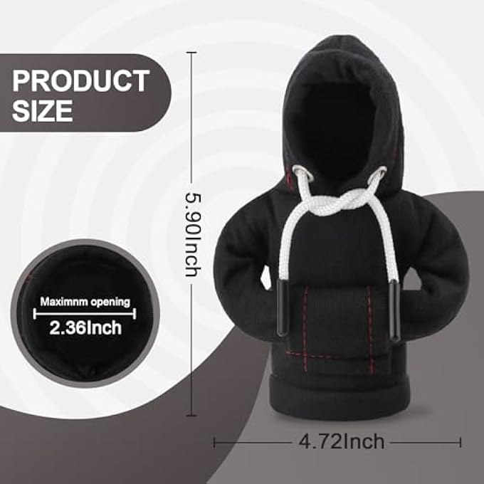 ريحني غطاء ناقل الحركة بغطاء ناقل حركة للسيارة بغطاء ناقل حركة عالمي مطور، غطاء ناقل حركة مضحك بطول 59 بوصة، واقي عصا ناقل حركة السيارة أسود - Image 3