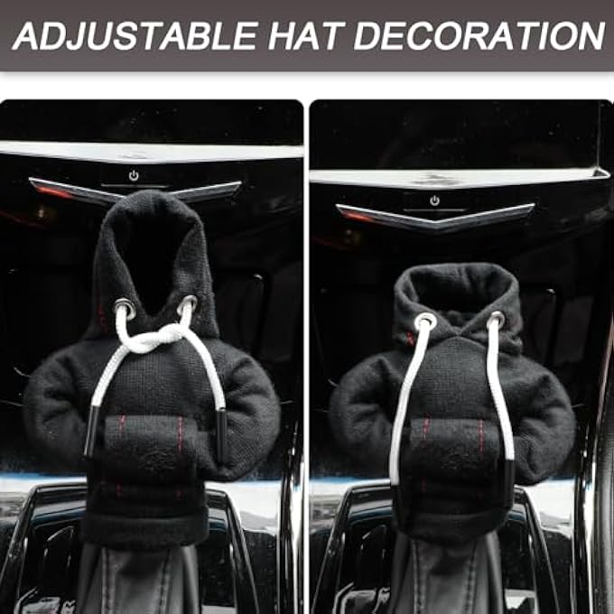 ريحني غطاء ناقل الحركة بغطاء ناقل حركة للسيارة بغطاء ناقل حركة عالمي مطور، غطاء ناقل حركة مضحك بطول 59 بوصة، واقي عصا ناقل حركة السيارة أسود - Image 5