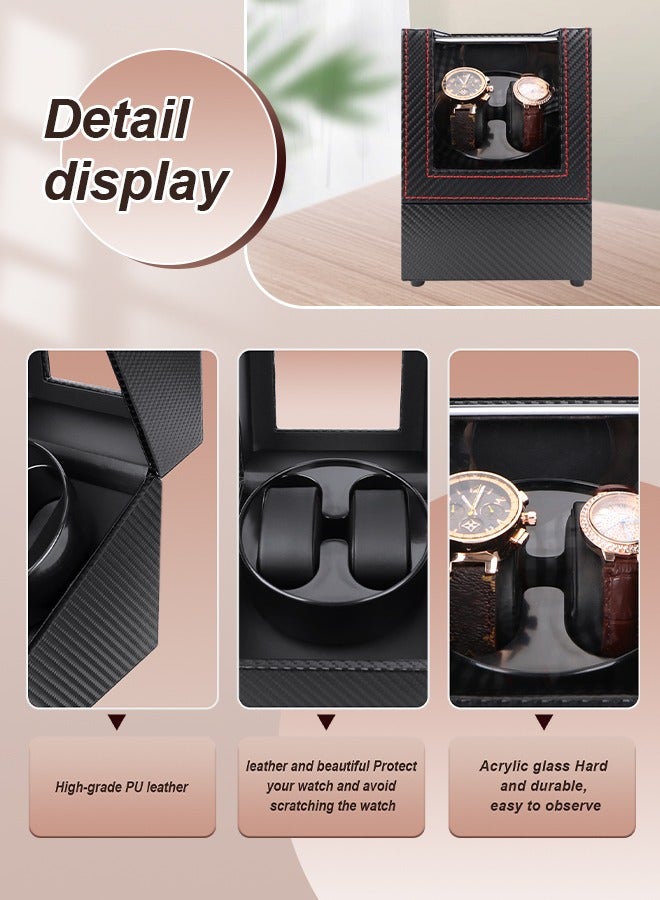 HomarKet Watch Winder for Automatic Watches,Automatic Watch Winder Box,Watches Organizer Storage for Women's and Men's Watches with Quiet Motor 4 Rotation Mode  - Image 3