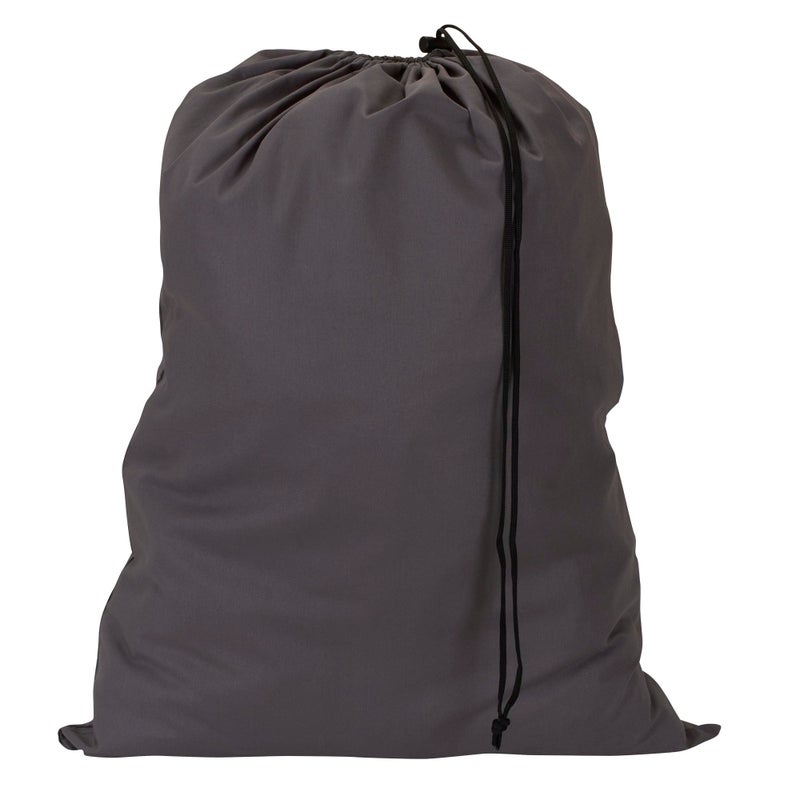 Household Essentials 140-1 Extra Large Natural Cotton Laundry Bag | Heavy Duty Hamper Liner | Grey - Image 1