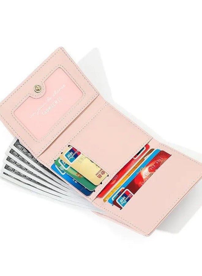 HotGown Cute Small Trifold Wallets for Teen Girl Women PU Leather Trifold Small Wallet Cash Pocket 3D Art Design Coin Purse Holder with ID Window for Girls Women (Sage) - Image 3